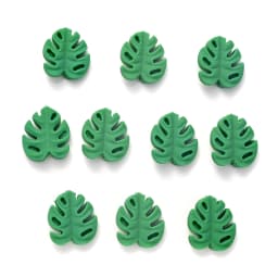 10Pcs Cartoon Leaf Silicone Beads Baby Teether Toy Infant Pacifier Chain Chewable Nursing Teether For DIY Handmade Accessories