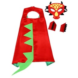 Kids Blue Dinosaur Cloak Dress Up Costume with Tail Mask Animal Play Children Halloween Party Wrist Toys Gifts