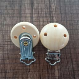 10Pcs Round Wood Pacifier Clip Baby Teething Dummy Clip Accessories for DIY Pacifier Chain Tool Wholesale