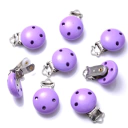 10Pcs Round Wood Pacifier Clip Baby Teething Dummy Clip Accessories for DIY Pacifier Chain Tool Wholesale