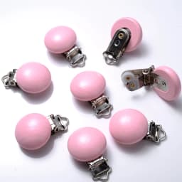 10Pcs Round Wood Pacifier Clip Baby Teething Dummy Clip Accessories for DIY Pacifier Chain Tool Wholesale