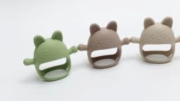 Mother Kids 1Pcs Food Grade Baby Toys Silicone Teether Toys Cartoon Shape Nursing Teething Ring Newborn Molar Baby Accessories