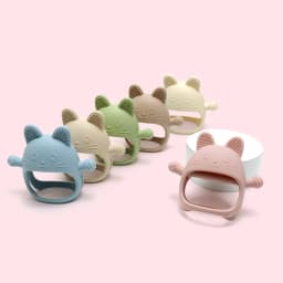 Mother Kids 1Pcs Food Grade Baby Toys Silicone Teether Toys Cartoon Shape Nursing Teething Ring Newborn Molar Baby Accessories