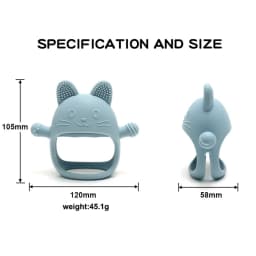 Mother Kids 1Pcs Food Grade Baby Toys Silicone Teether Toys Cartoon Shape Nursing Teething Ring Newborn Molar Baby Accessories
