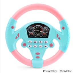 Children Eletric Simulation Steering Wheel Toys Gifts Light Sound Musical Stroller Simulate Driving Car Vocal Toy for Kids
