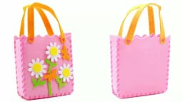 6Pcs Non-Woven Fabric DIY Sewing Handbag Children Craft Toy Cartoon Animal Flower Handmade Sewing Bag Educational Toys Kids Gift