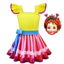 Fancy N-nancy Dresses Pants Sets Children Spring Girls Fancy N-nancy Carnival Cosplay Costume Mask Birthday Party Clothing
