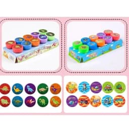 10pcs Assorted Stamps for Gift Self-ink Stamps Toy Stamps Smiley Face Seal Scrapbooking DIY Painting Photo Album Decor