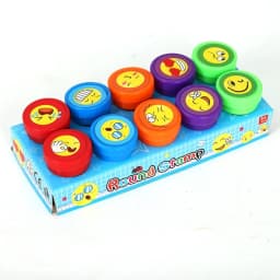 10pcs Assorted Stamps for Gift Self-ink Stamps Toy Stamps Smiley Face Seal Scrapbooking DIY Painting Photo Album Decor