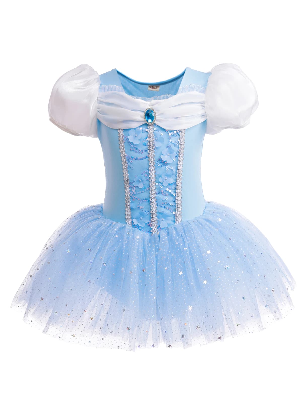 Girls Frill Sleeve Ballet Dress Dancewear Sports Gymnastics Practice Clothes Children Cosplay Costume Size 100-140