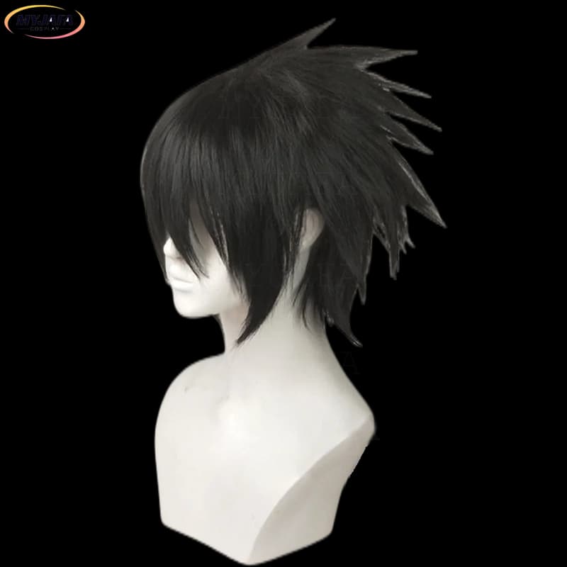 High Quality Sasuke Uchiha Cosplay Wig Short Black Heat Resistant Synthetic Hair Anime Cosplay Wigs + Wig Cap