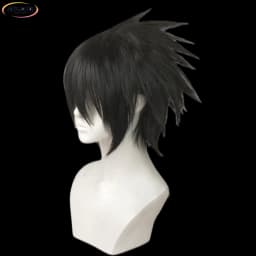 High Quality Sasuke Uchiha Cosplay Wig Short Black Heat Resistant Synthetic Hair Anime Cosplay Wigs + Wig Cap