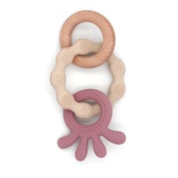 1pc Baby Teether Silicone Bracelet Cute Animal Silicone Pendant Wood Ring Teething Rattle for Baby Accessories Toys