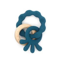 1pc Baby Teether Silicone Bracelet Cute Animal Silicone Pendant Wood Ring Teething Rattle for Baby Accessories Toys