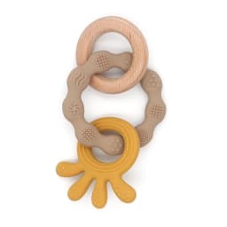 1pc Baby Teether Silicone Bracelet Cute Animal Silicone Pendant Wood Ring Teething Rattle for Baby Accessories Toys