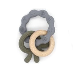 1pc Baby Teether Silicone Bracelet Cute Animal Silicone Pendant Wood Ring Teething Rattle for Baby Accessories Toys
