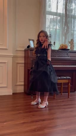 Girl Costume Kids Cosplay Black Witch Princess Dress Children Pageant Dinner Dress Girl Halloween Party Dancing Clothing