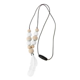 Silicone Feather Baby Teether Bead BPA DIY Infant Teething Necklace Pendant Jewelry Nursing Shower Toy
