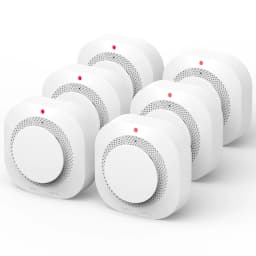 2/4/6/8/12 PCS Smoke Detector DC 3V Battery Powered Insect-proof Fire Smoke Alarm 10-Year Sensor Lifespan Home Security For Office Warehouse Garage Hallway
