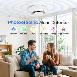2/4/6/8/12 PCS Smoke Detector DC 3V Battery Powered Insect-proof Fire Smoke Alarm 10-Year Sensor Lifespan Home Security For Office Warehouse Garage Hallway
