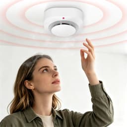 2/4/6/8/12 PCS Smoke Detector DC 3V Battery Powered Insect-proof Fire Smoke Alarm 10-Year Sensor Lifespan Home Security For Office Warehouse Garage Hallway