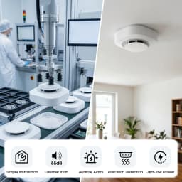 2/4/6/8/12 PCS Smoke Detector DC 3V Battery Powered Insect-proof Fire Smoke Alarm 10-Year Sensor Lifespan Home Security For Office Warehouse Garage Hallway