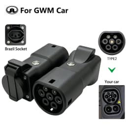 Type2 V2L Discharger with Power Off Button 16A Vehicle to Load Plug for BYD Geely Jaecoo MG Deepal Brazilian New Energy Vehicles