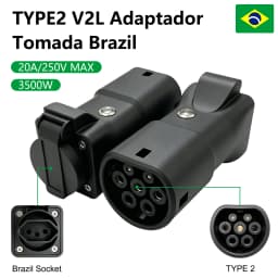 Type2 V2L Discharger with Power Off Button 16A Vehicle to Load Plug for BYD Geely Jaecoo MG Deepal Brazilian New Energy Vehicles