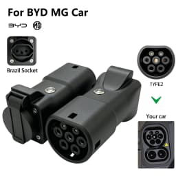 Type2 V2L Discharger with Power Off Button 16A Vehicle to Load Plug for BYD Geely Jaecoo MG Deepal Brazilian New Energy Vehicles