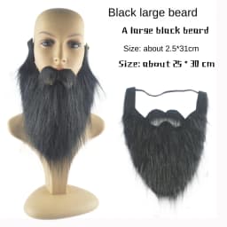 1pc DIY Fancy Dress Fake Beard Long Fluff Beards Cosplay Costume Props Santa Claus Beard Eyebrows Mustache Christmas Party Suppl