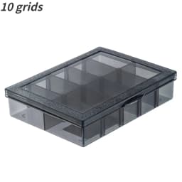 Deli 1 PCS Plastic Storage Boxes Slots Adjustable Packaging Transparent Tool Case Screw Craft Jewelry Accessories Organizer Box