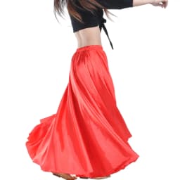 Shining Satin Long Spanish Skirt Swing Dancing Skirt Belly Dance Skirt Sun Skirt 14 Colors Available VL-310