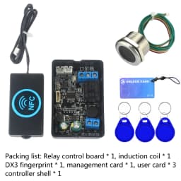 Mobile phone NFC induction relay module DC10V-120V fingerprint access control panel IC card controller car door unlock DIY