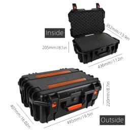 Large Tool Box ABS Waterproof Hard Carry Case Tool Box Pelican Hard Case Safety Instrument Tool Box on Wheels Tool Box Trolley