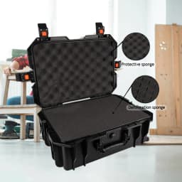 Large Tool Box ABS Waterproof Hard Carry Case Tool Box Pelican Hard Case Safety Instrument Tool Box on Wheels Tool Box Trolley