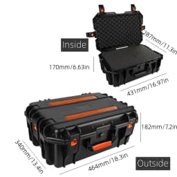Large Tool Box ABS Waterproof Hard Carry Case Tool Box Pelican Hard Case Safety Instrument Tool Box on Wheels Tool Box Trolley