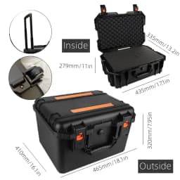 Large Tool Box ABS Waterproof Hard Carry Case Tool Box Pelican Hard Case Safety Instrument Tool Box on Wheels Tool Box Trolley