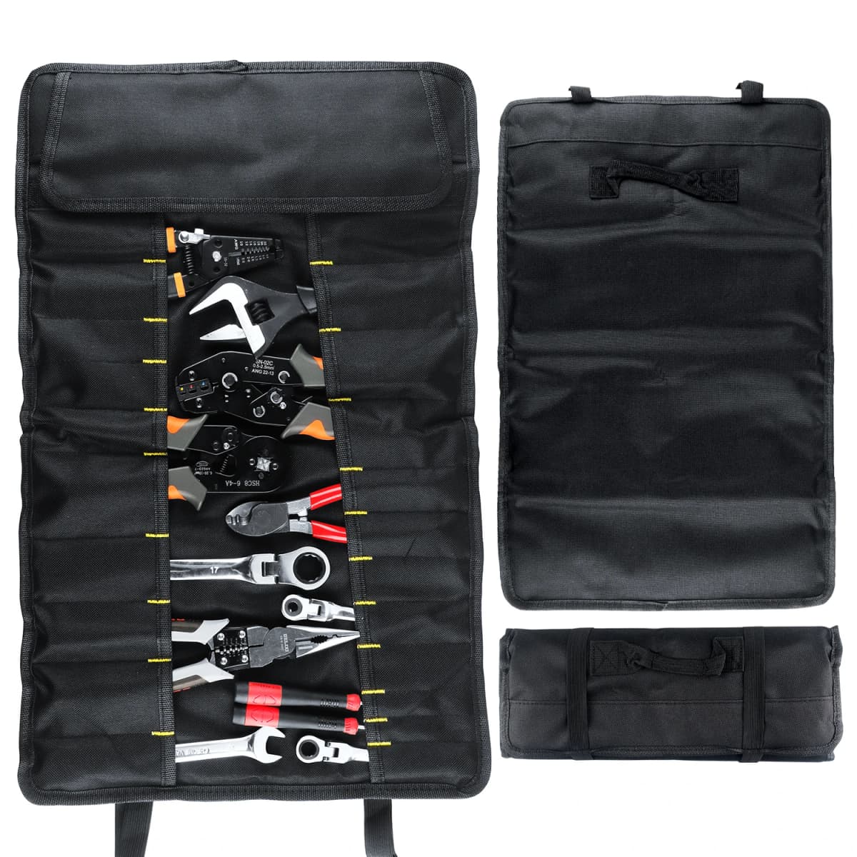Tool Roll Bag, 23 Pocket Tool Bag, Portable Multi Tool Roll Bag, Tool Kit Roll Organizer, Screwdriver Wrench Roll Tool Storage