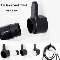 IPENGEN Electric Car Vehicle Charging Organizer Socket Type2 Type1 GBT For Tesla EV Charger Cable Holder Plug Wall Mount Bracket