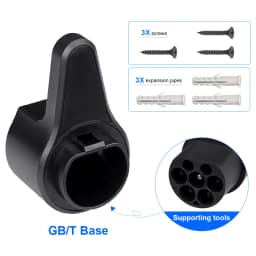 IPENGEN Electric Car Vehicle Charging Organizer Socket Type2 Type1 GBT For Tesla EV Charger Cable Holder Plug Wall Mount Bracket