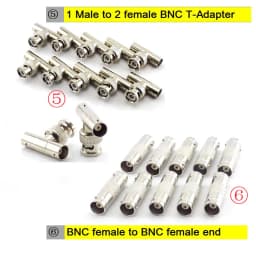 1pcs BNC RCA Male Female to BNC RCA Male Female Adapter Plug Coax Cable Video Audio Wire Converter Connector for CCTV Camera Q1