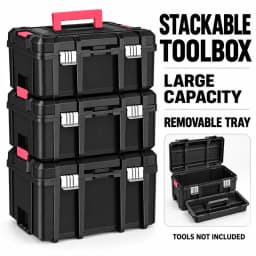 Multiple Specifications Toolbox Removable Tray Tools Storage Box with Handle Portable Stackable Tool Box Tool Bucket Organizer
