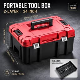 Multiple Specifications Toolbox Removable Tray Tools Storage Box with Handle Portable Stackable Tool Box Tool Bucket Organizer
