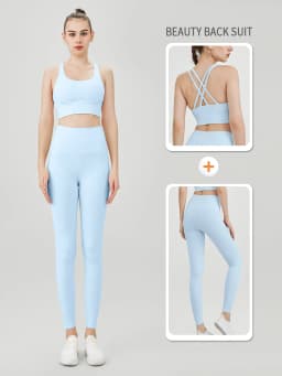 2 Piece Yoga Clothes Women's Tracksuit Athletic Wear Pilates Fitness Suit Gym Workout Push Up Clothes Sports Bra Leggings Suit