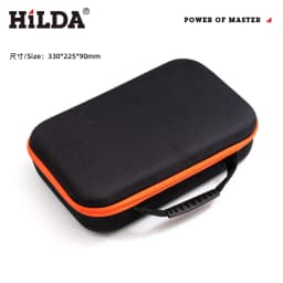 HILDA Large Capacity Tools Bag Tools Waterproof Tool Bags Electrician Hardware Tools Bag Black and Orange Multifunctional Toolki
