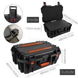 Large Tool Box with Wheels Hard Case Box Large Portable Tool Box Trolley Wheeled Safety Instrument Tool Storage Box Tool Case