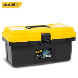 Deli Portable Hardware Tools Storage Box Large Capacity Repair Tool Boxes Case Multifunctional Household Toolbox 12.5/15/18inch