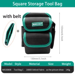 AMR Multi-function Storage Bag Oxford Cloth Waist Pack Hardware Repair Tool Pocket Wrench Pliers Electrician Household Belt