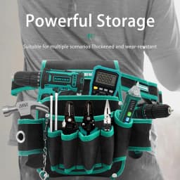 AMR Multi-function Storage Bag Oxford Cloth Waist Pack Hardware Repair Tool Pocket Wrench Pliers Electrician Household Belt