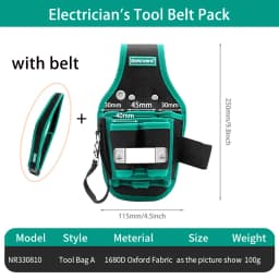 AMR Multi-function Storage Bag Oxford Cloth Waist Pack Hardware Repair Tool Pocket Wrench Pliers Electrician Household Belt